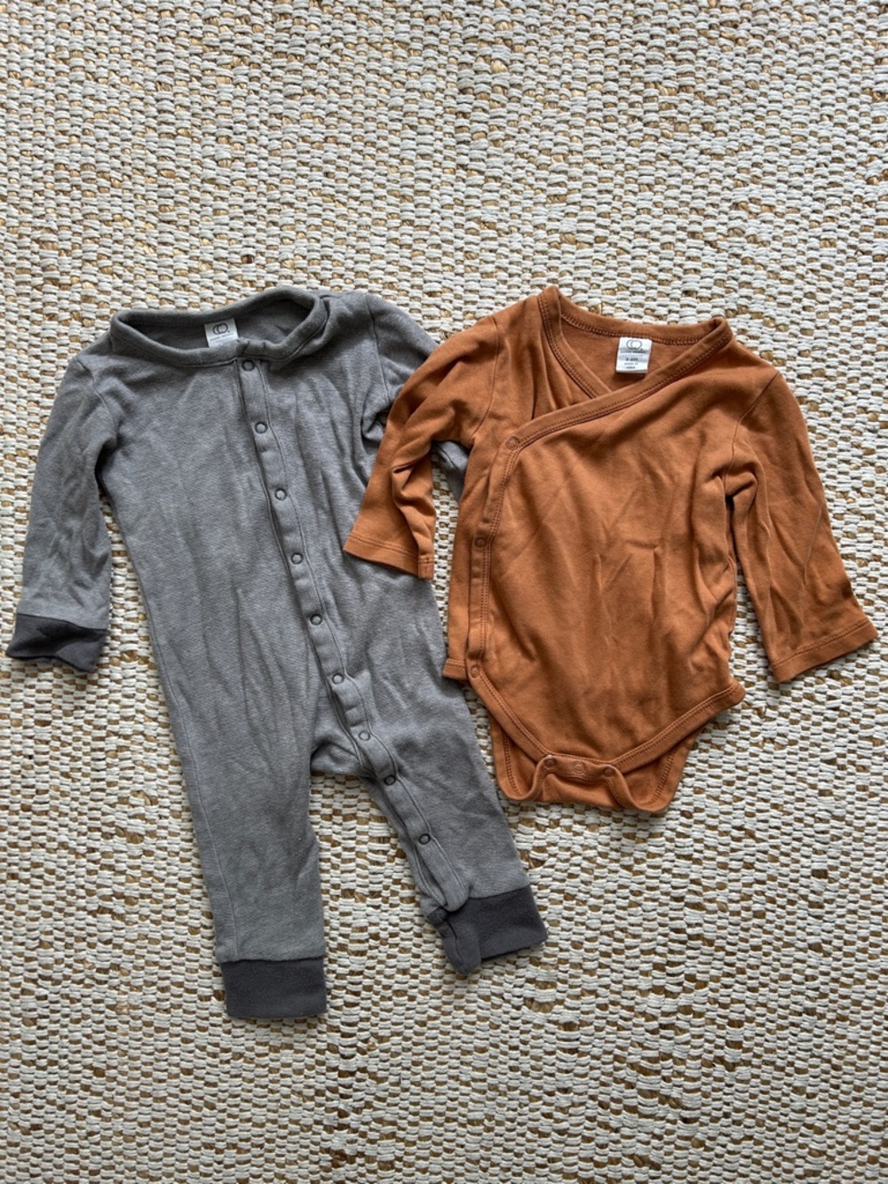 Colored Organics romper and bodysuit